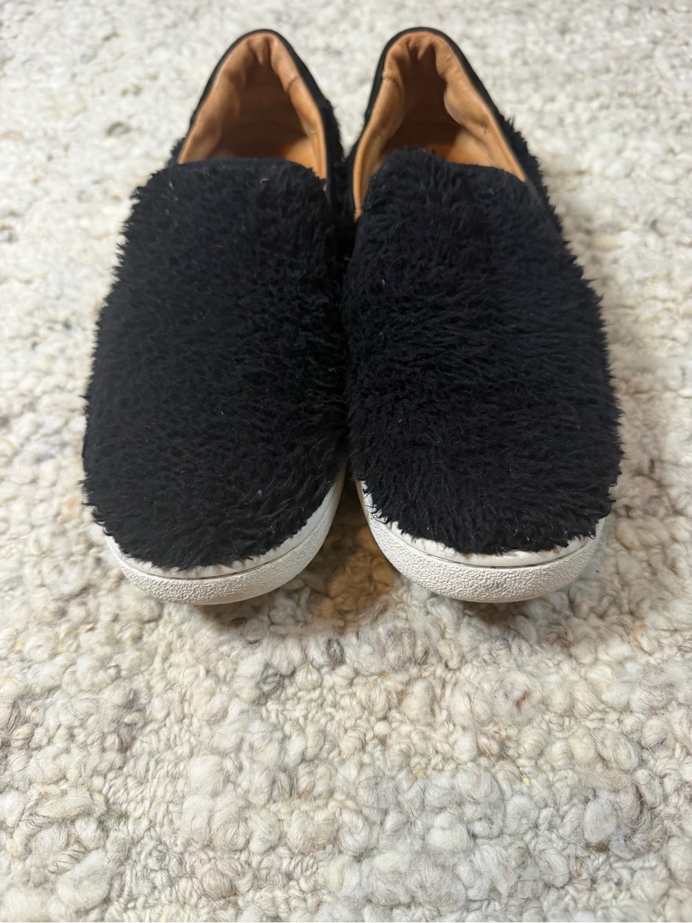UGG Women's Black Fuzzy Slip-Ons